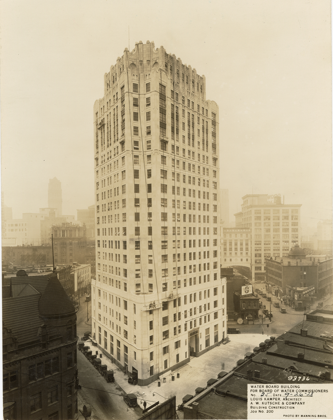 Water Board building during construction