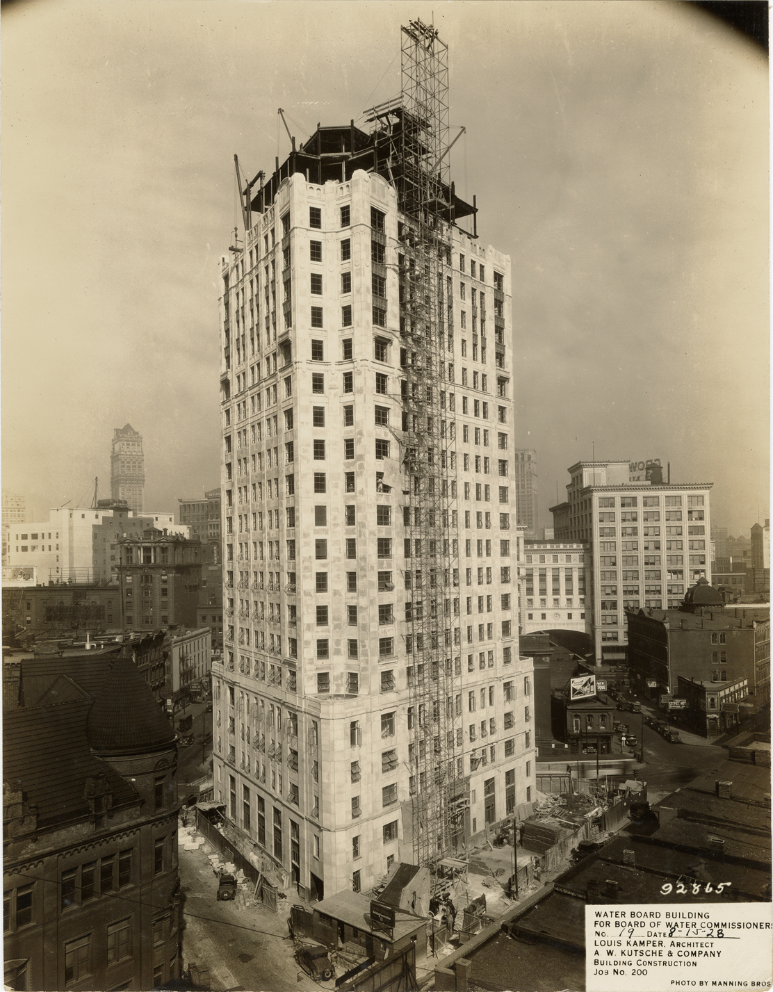 Water Board building during construction