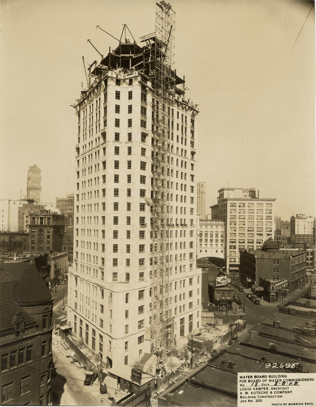 Water Board building during construction