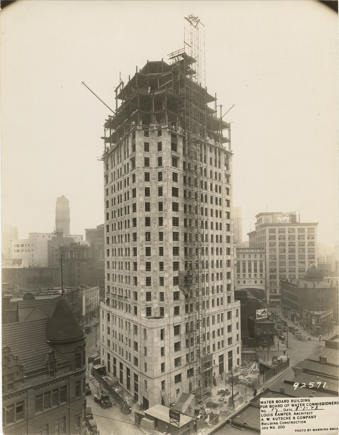 Water Board building during construction