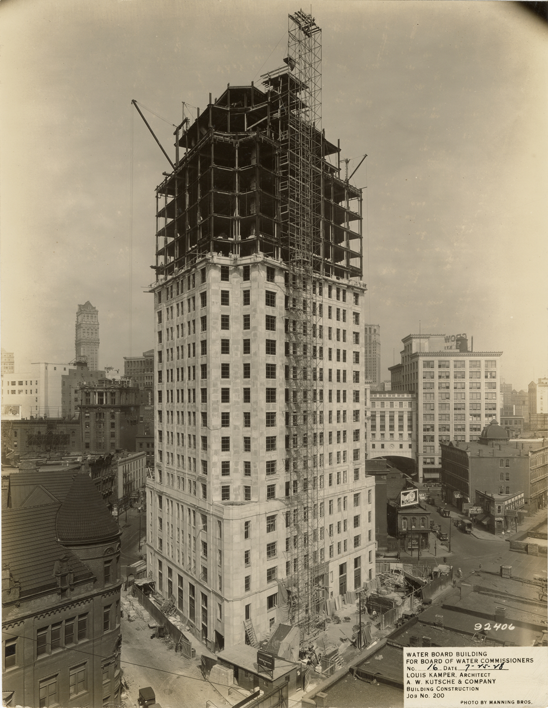 Water Board building during construction