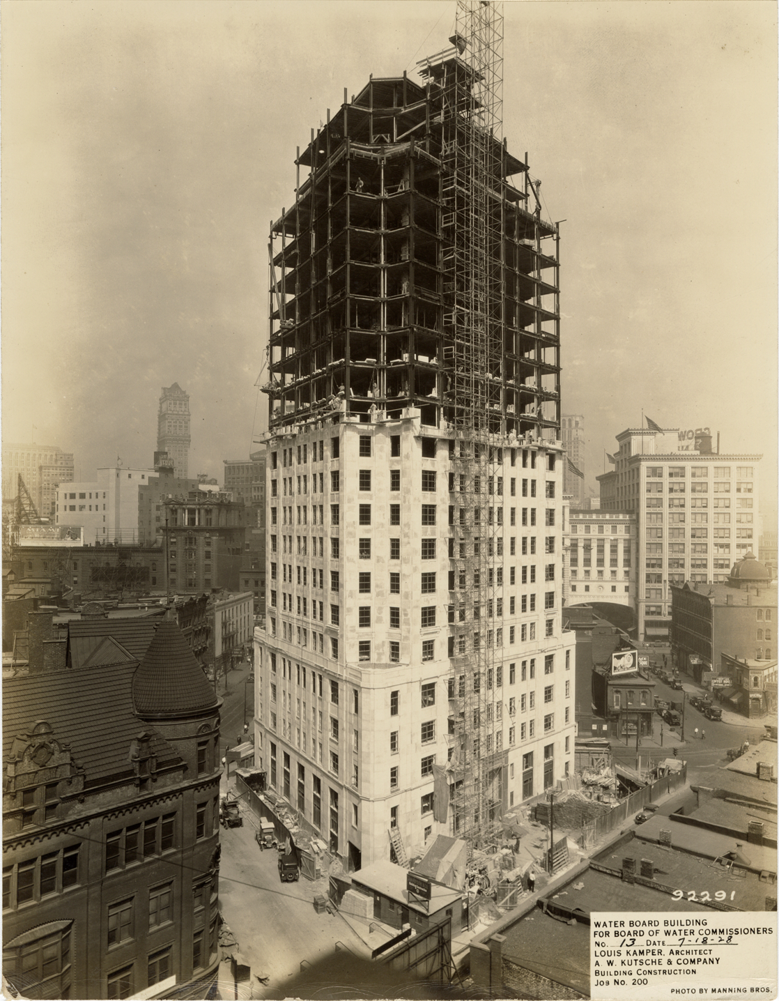 Water Board building during construction