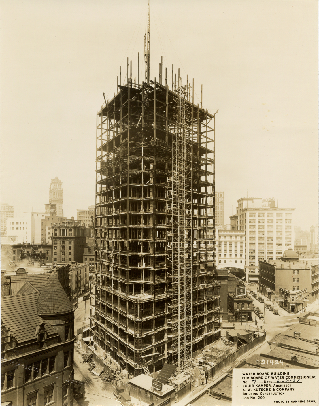 Water Board building during construction