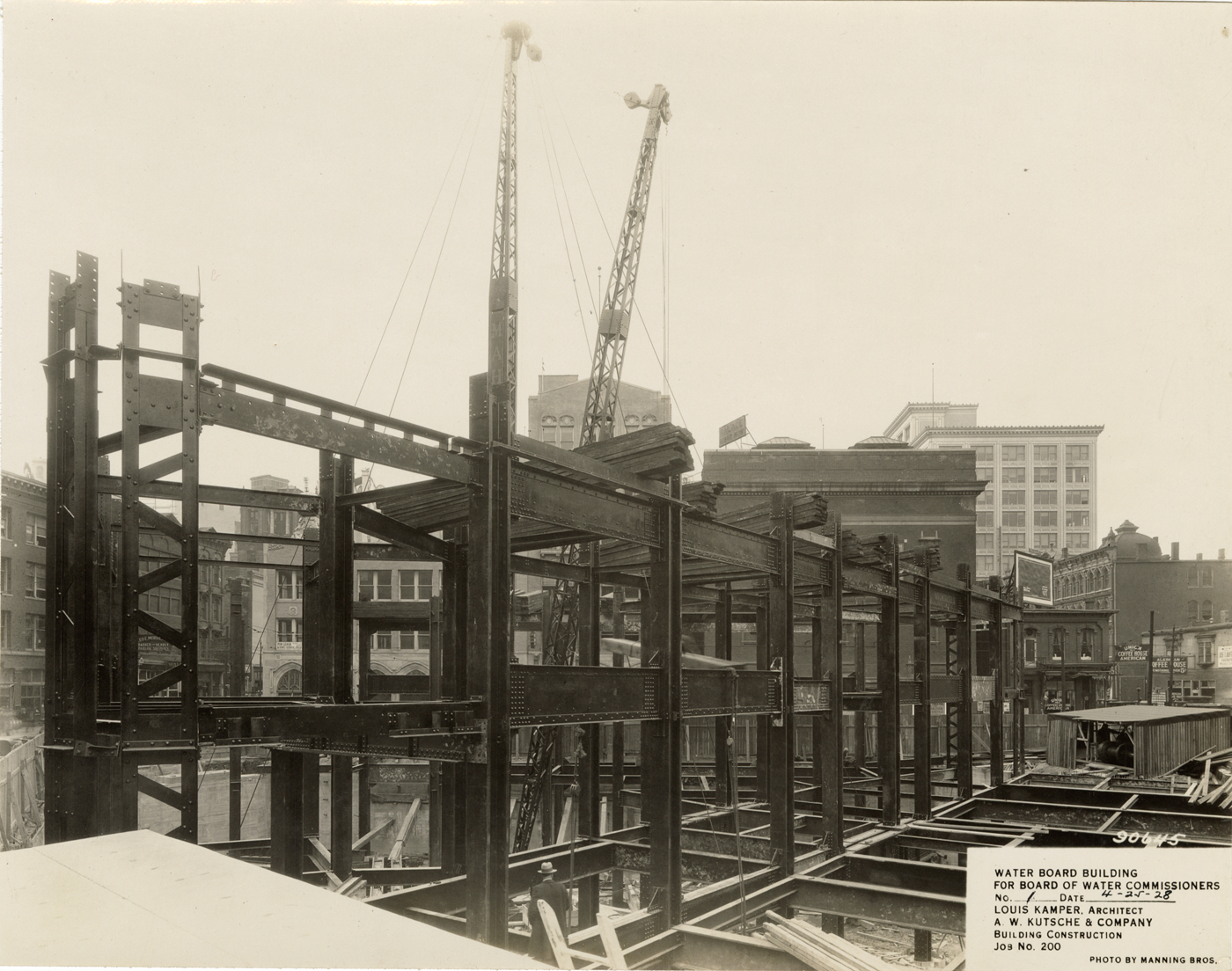 Water Board building during construction