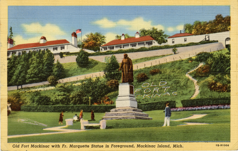 Pere Marquette statue, Mackinac Island, Michigan