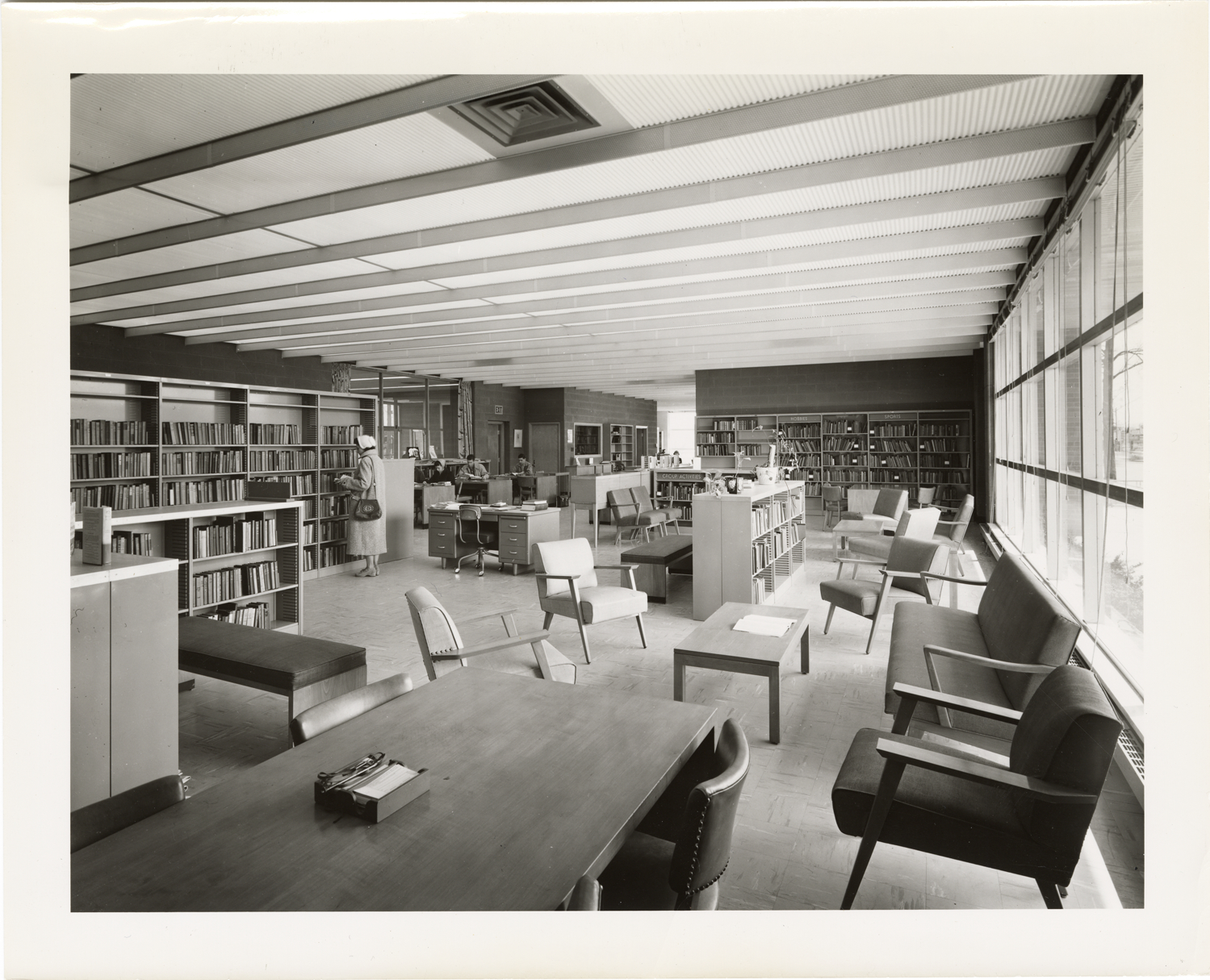 Adult reading area, Edison Branch Library