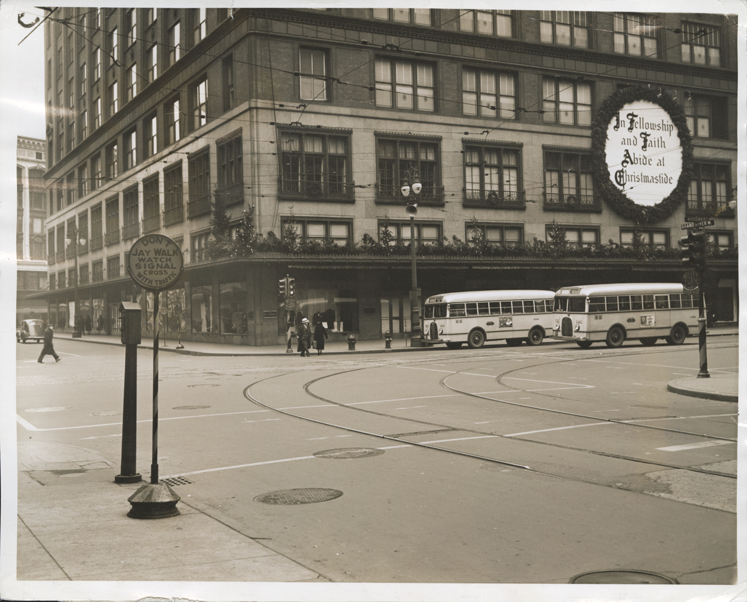 J.L. Hudson store during Christmas season