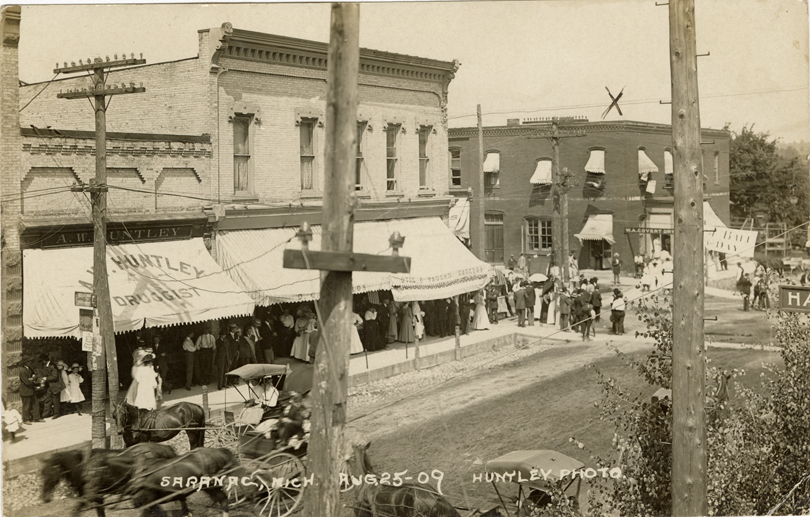 Commercial buildings, Saranac, Michigan