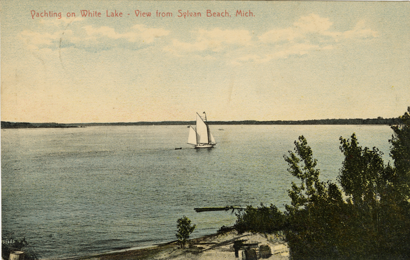 Yacht on White Lake, Sylvan Beach, Michigan