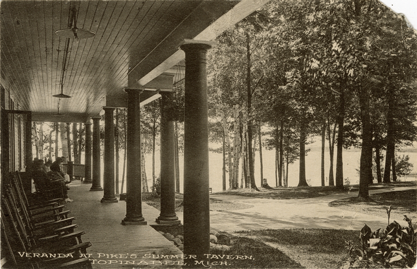 Veranda, Pike's Summer Tavern, Topinabee, Michigan