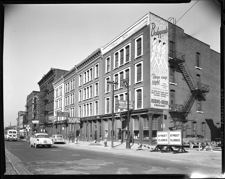 Commercial buildings on West Jefferson Avenue