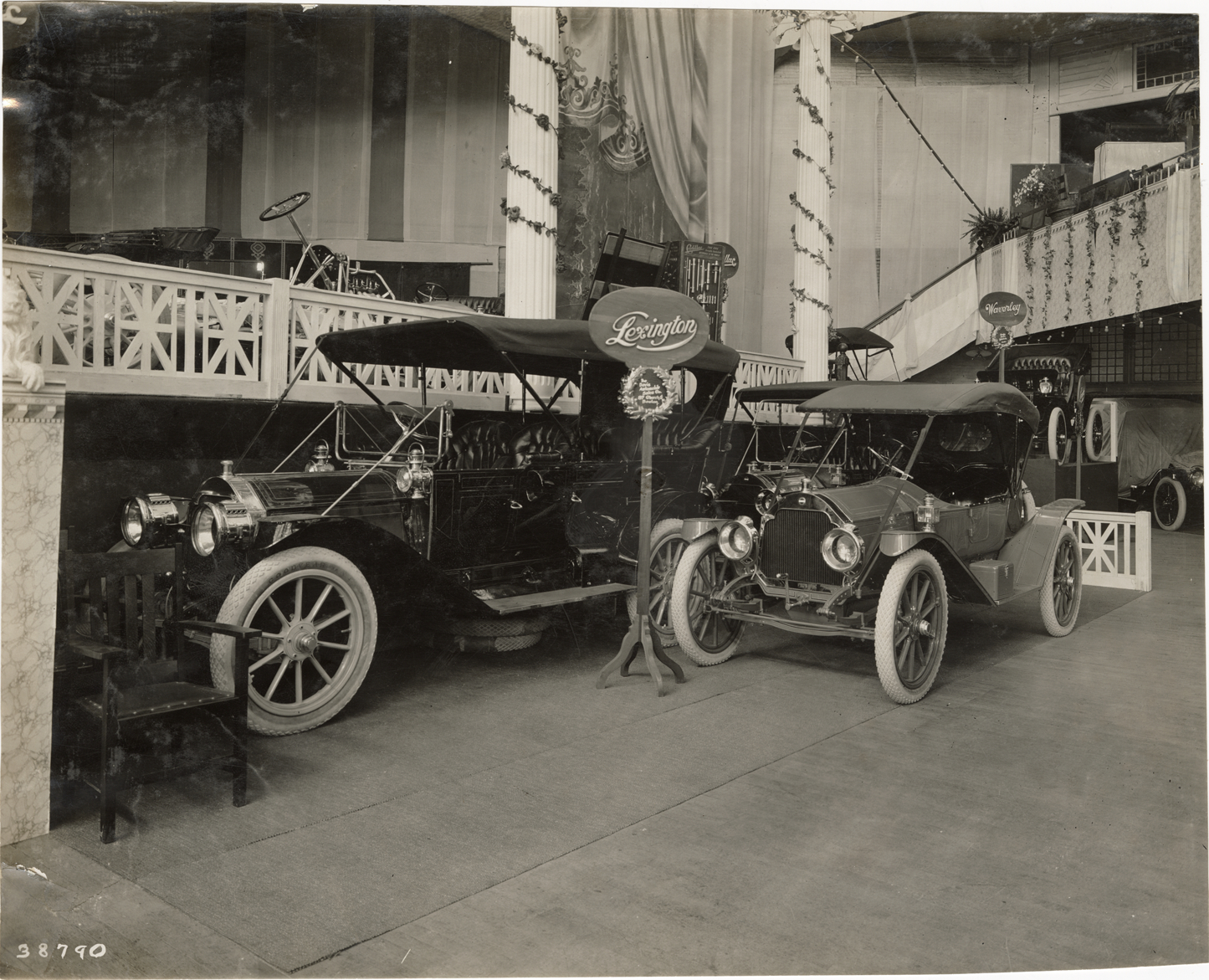 1912 Lexington automobiles at trade show
