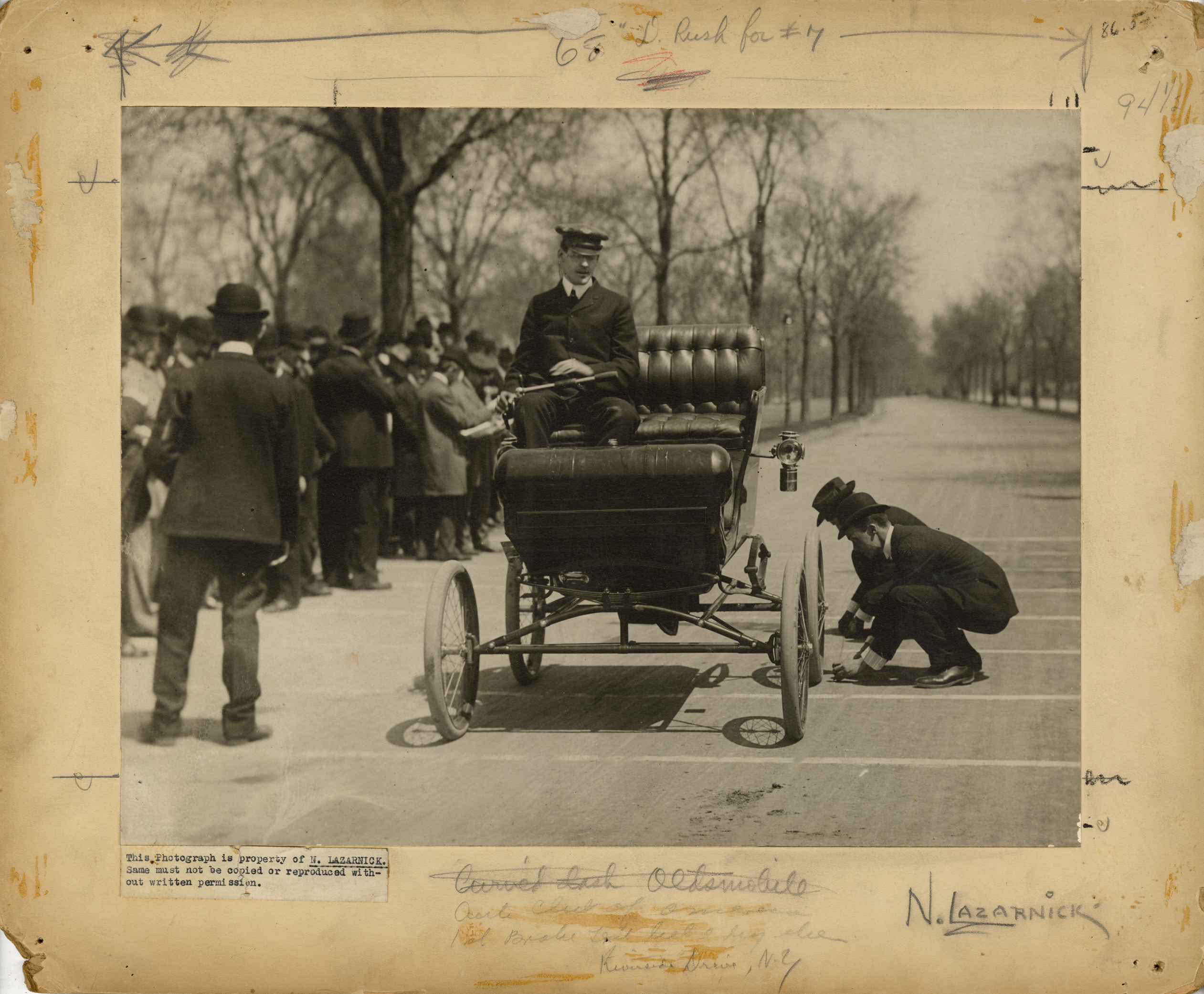 First brake test with Locomobile car