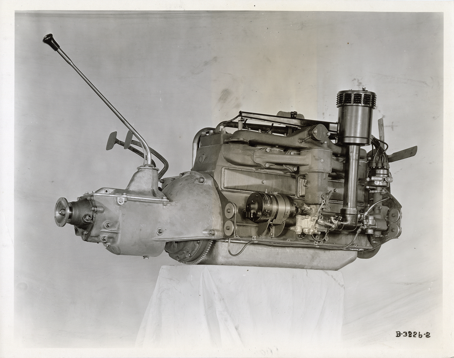 Engine and transmission, 1932 Hudson automobile