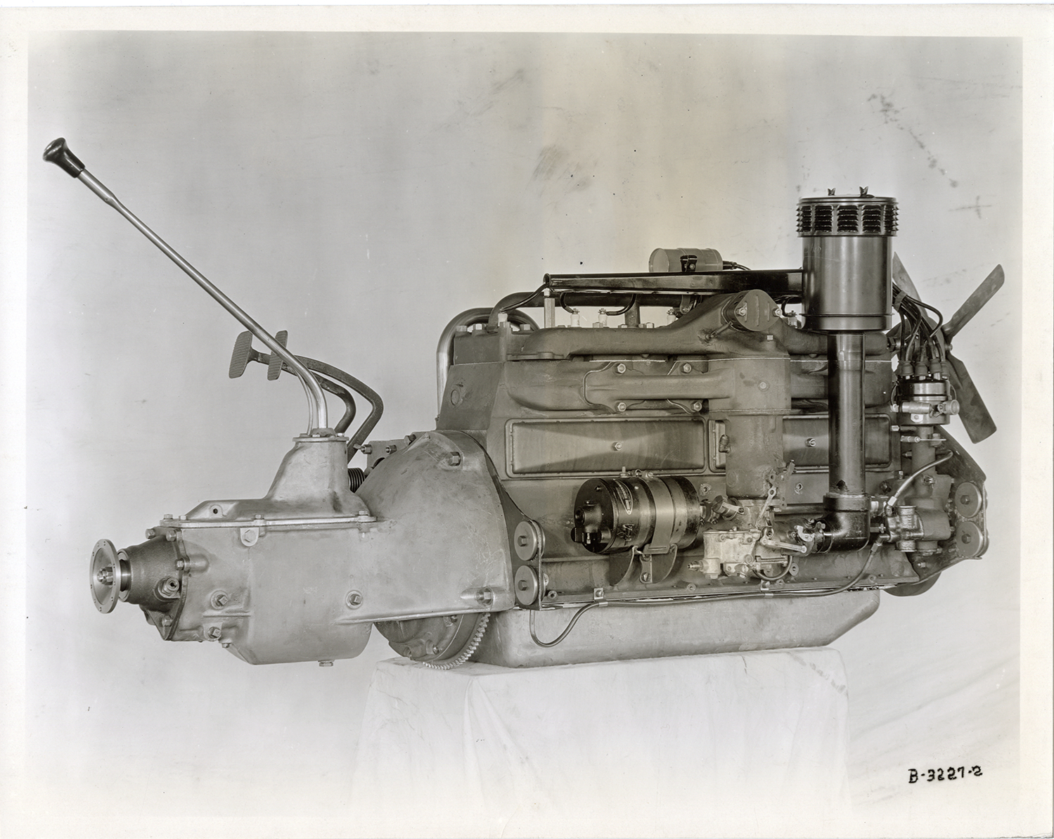 Engine and transmission, 1932 Hudson automobile