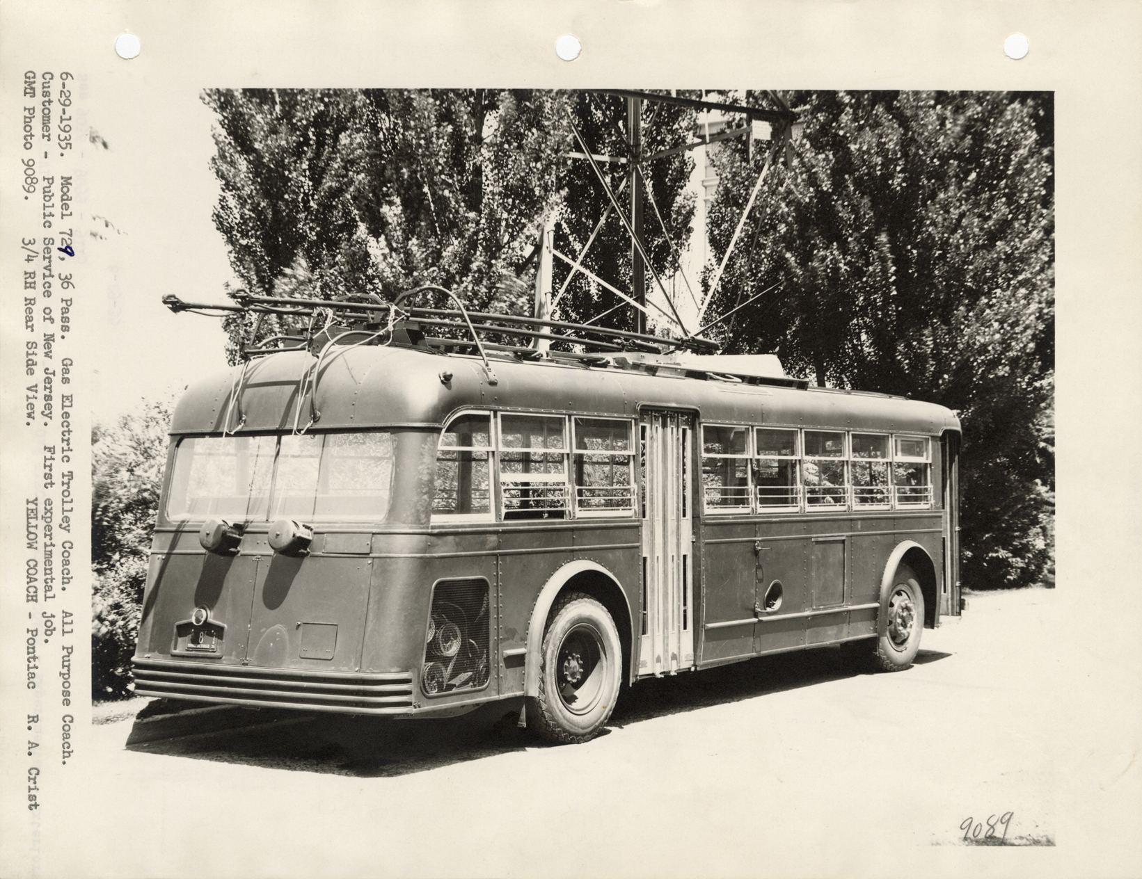 Yellow Truck and Coach trolley bus