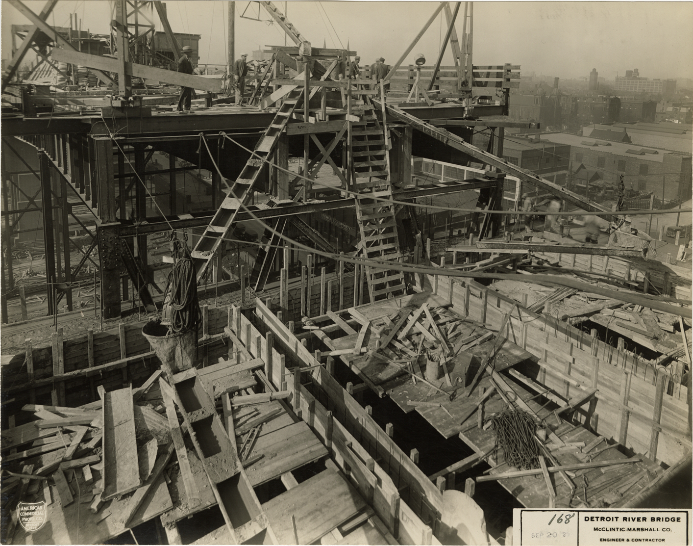 Construction site, Ambassador Bridge