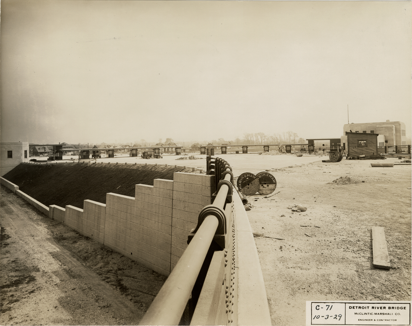 Construction of toll plaza for the Ambassador Bridge