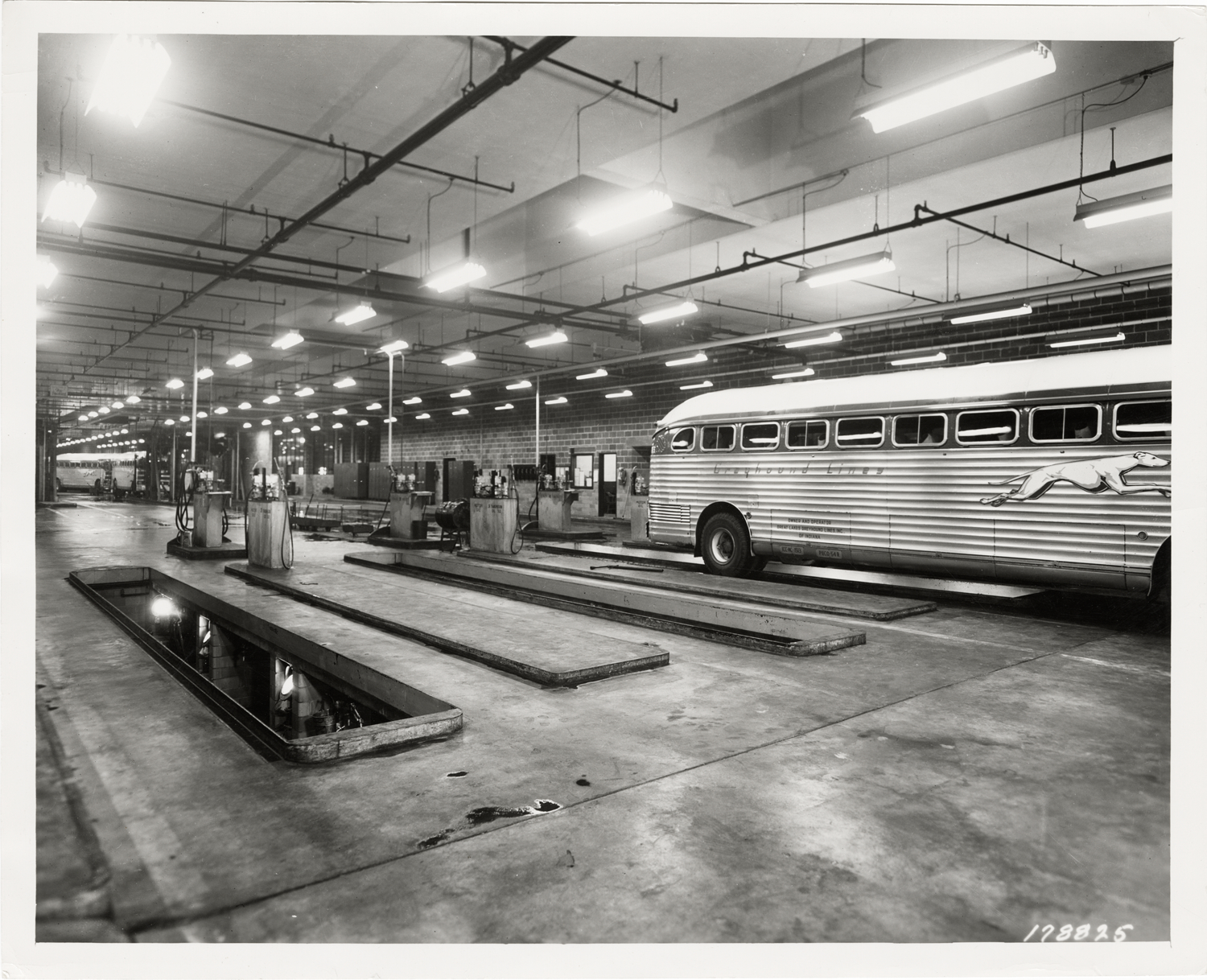 Greyhound bus garage