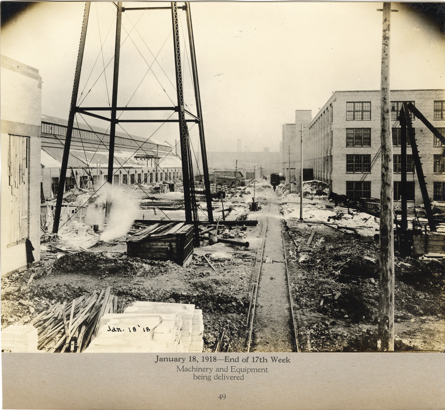 Lincoln Motor Company factory during construction