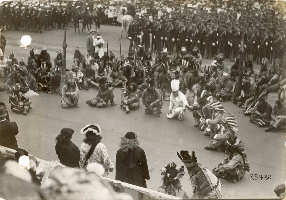 Cadillac landing reenactment, 1912 Cadillaqua