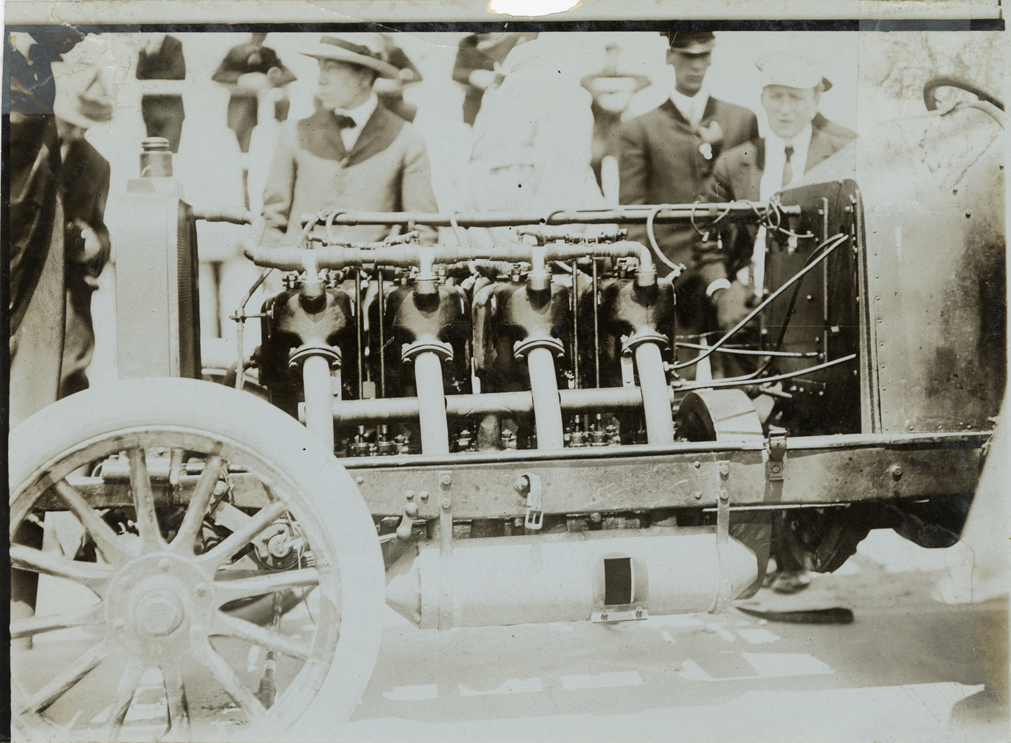 Darracq racecar engine, 1905 Cape May Beach races