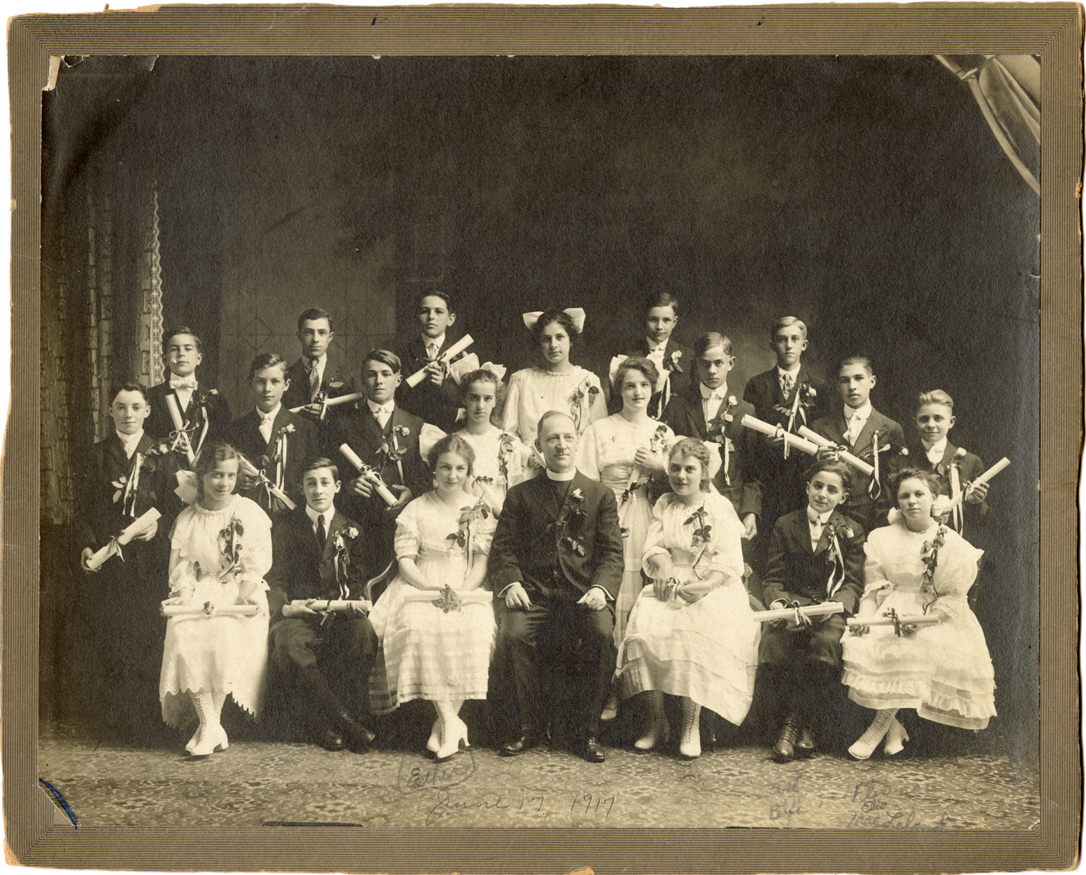 Graduating class of 1917, Nativity of Our Lord Catholic school