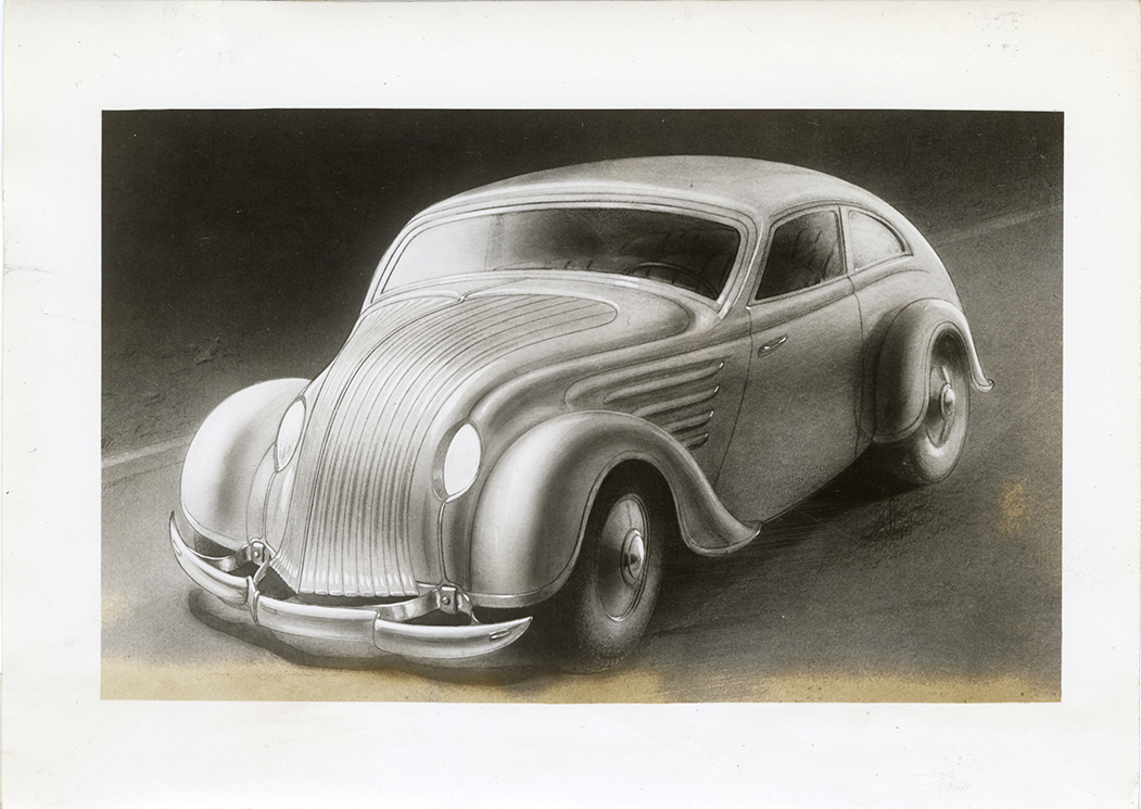 Streamlined automobile