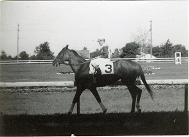 Jockey riding horse, Hazel Park Raceway