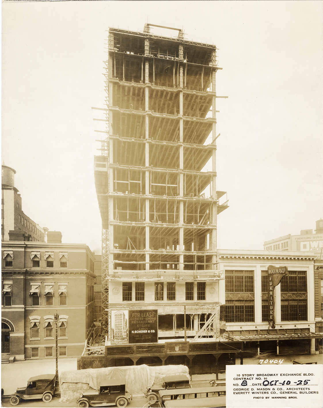Broadway Exchange Building during construction