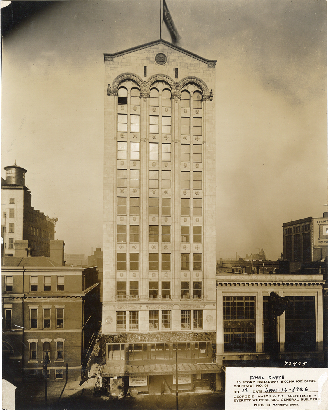 Broadway Exchange Building during construction