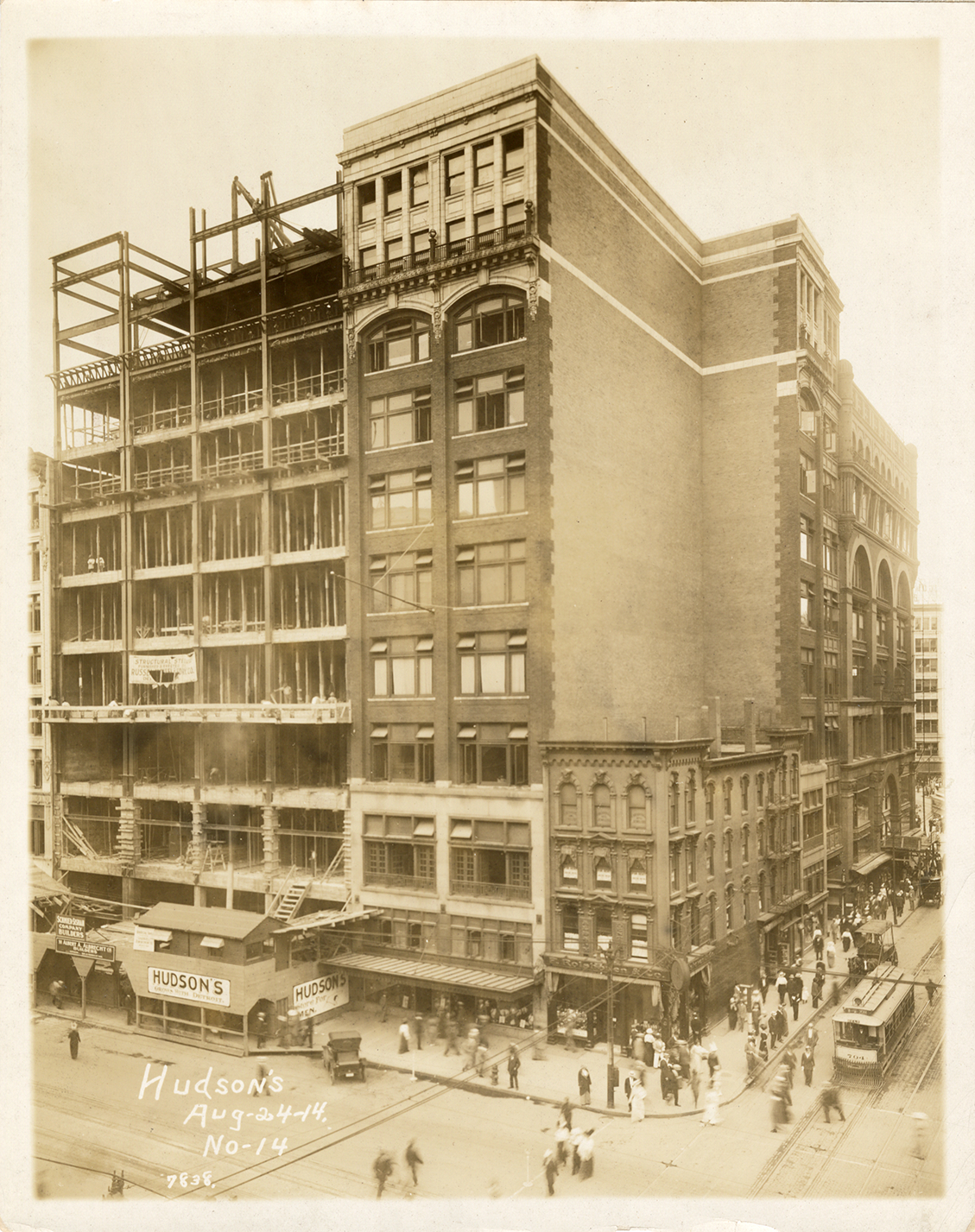 J.L. Hudson Company addition during construction