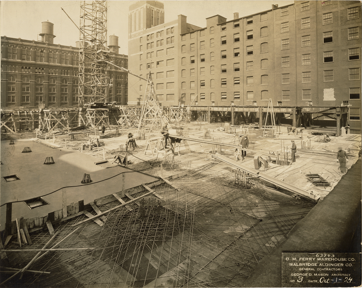 D.M. Ferry & Co. warehouse during construction