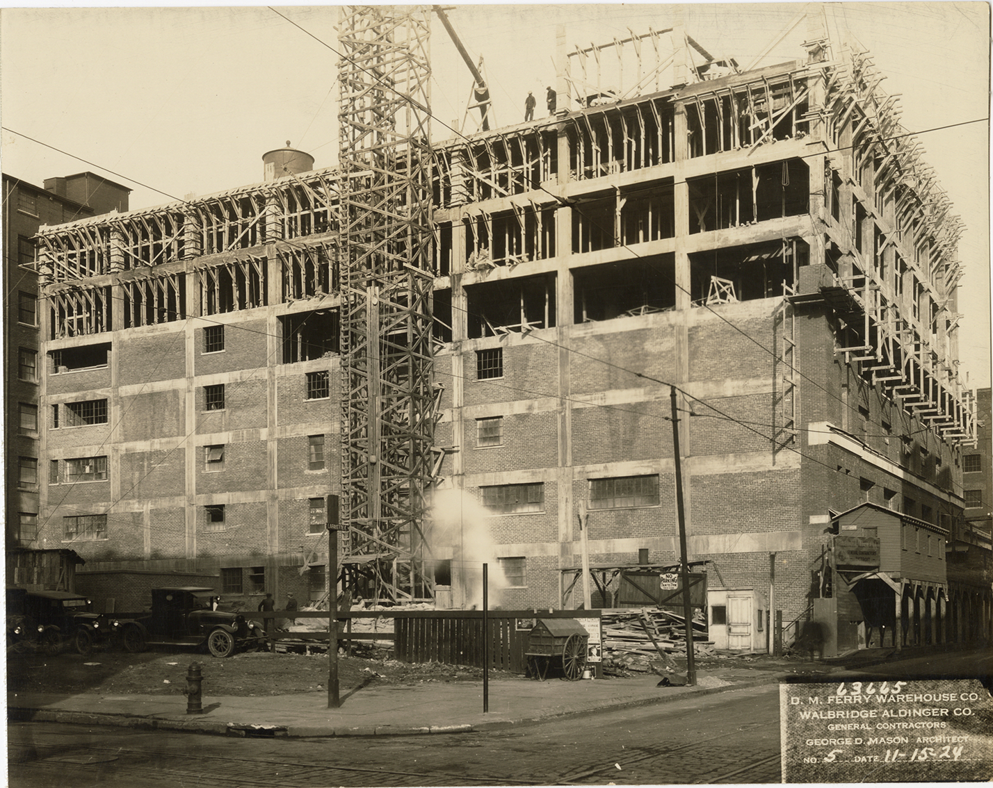 D.M. Ferry & Co. warehouse during construction