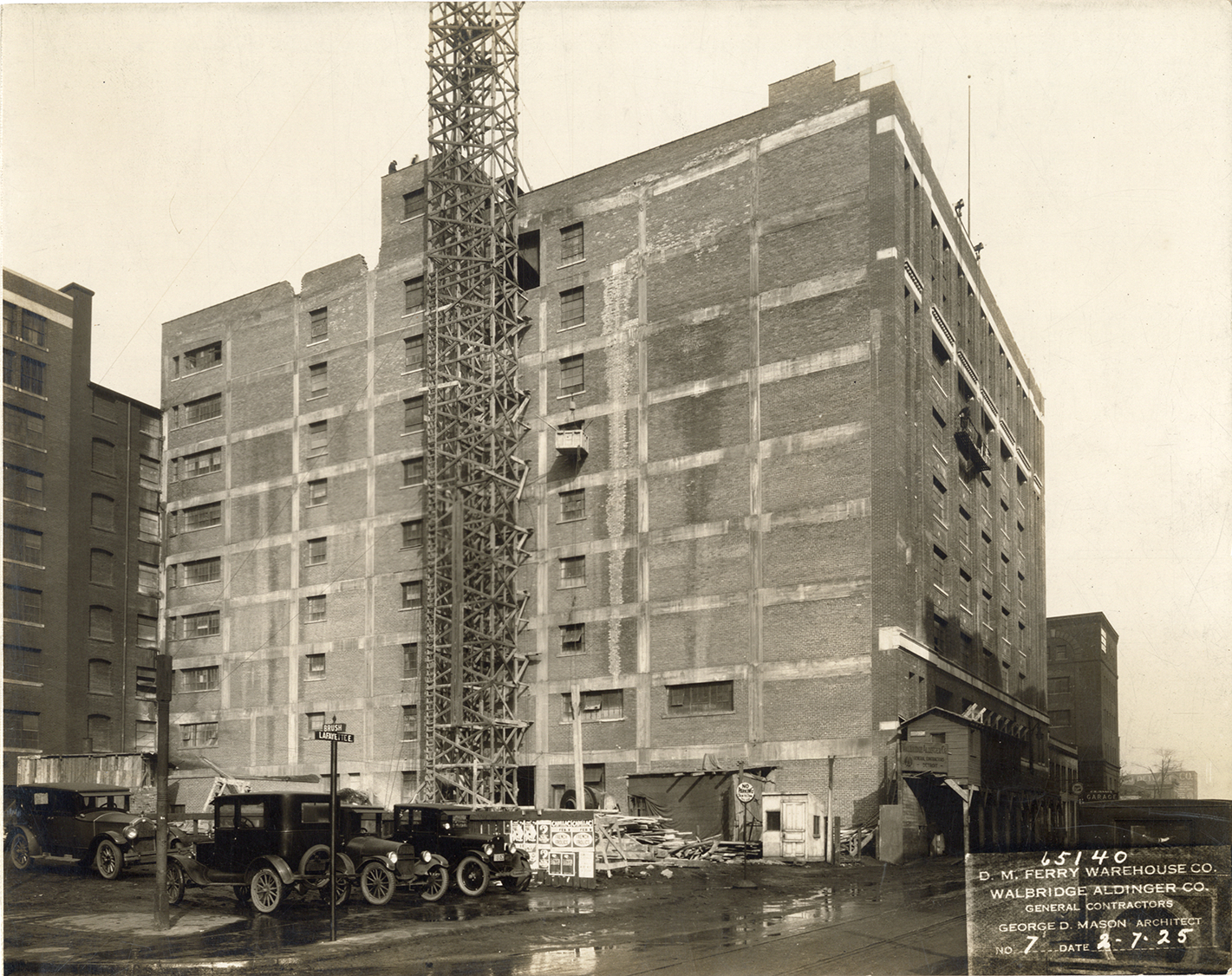 D.M. Ferry & Co. warehouse during construction