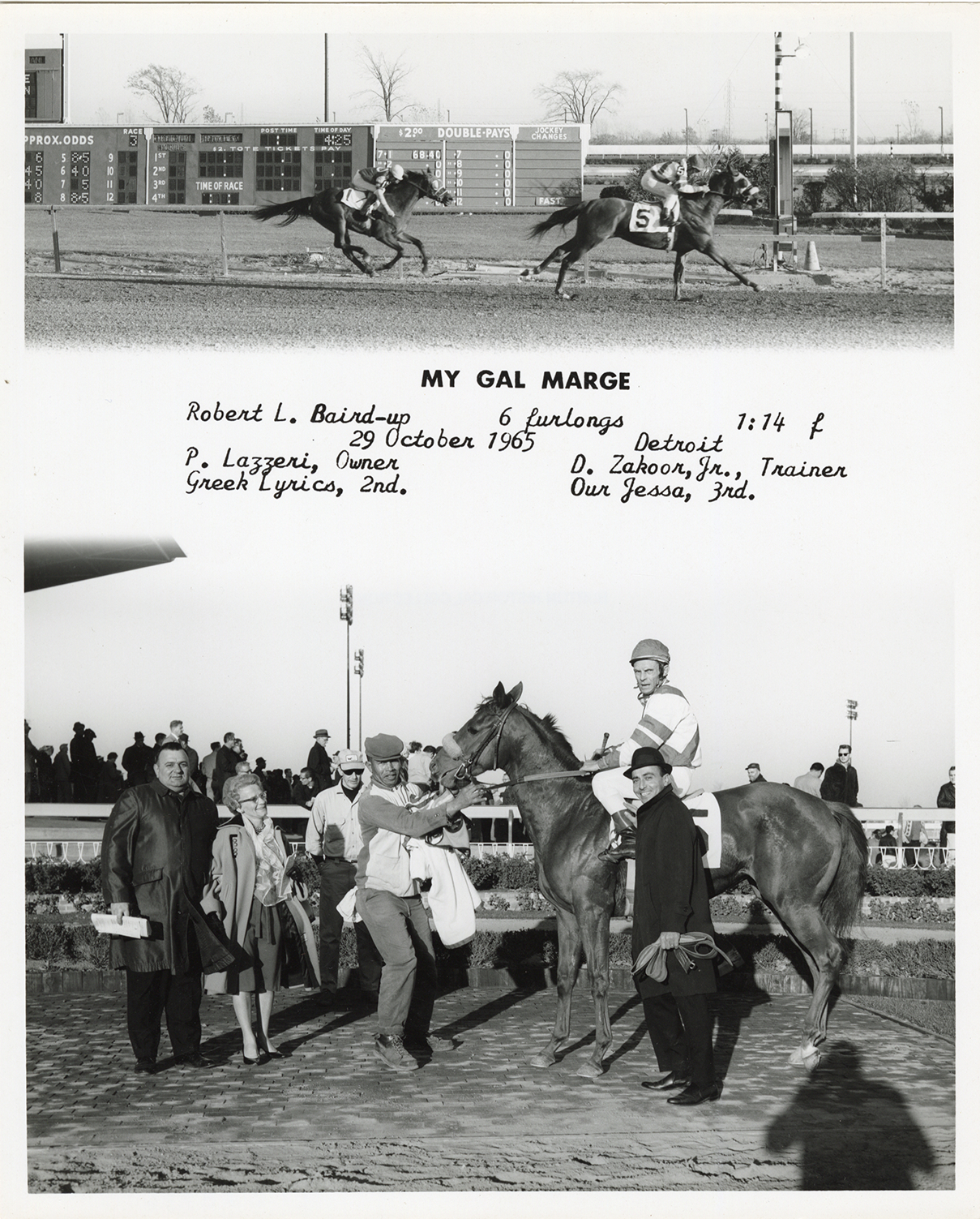 My Gal Marge, racehorse, Detroit Race Course