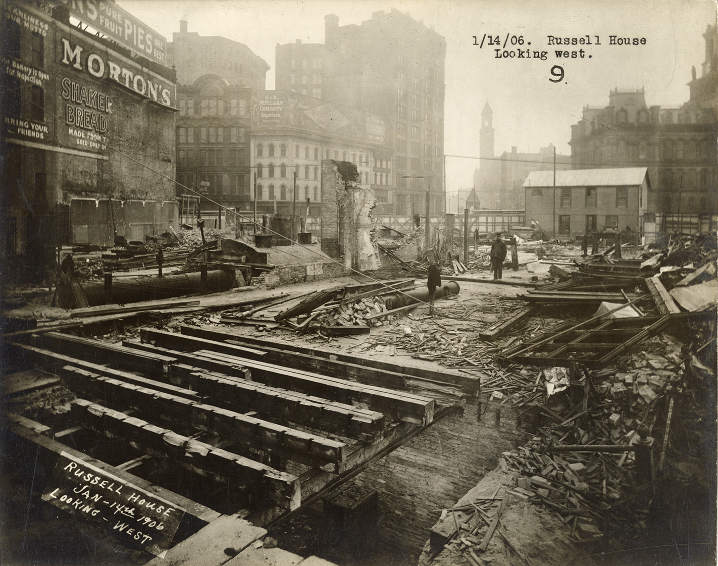 Russell House during demolition