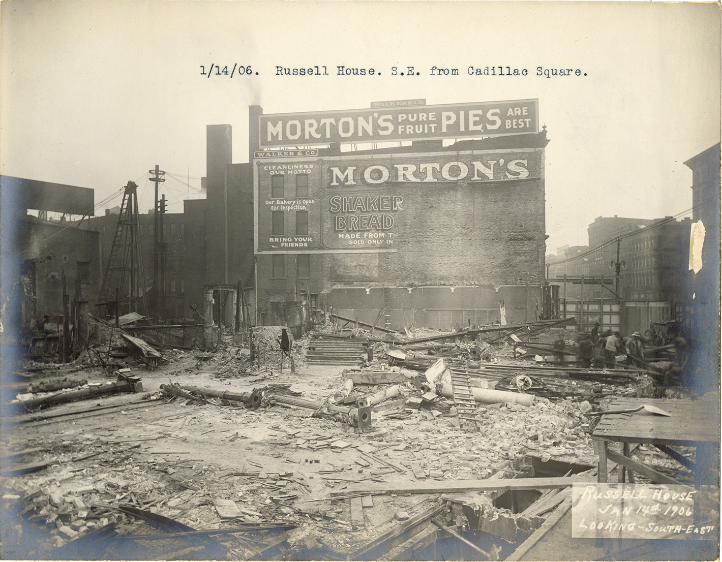 Russell House during demolition