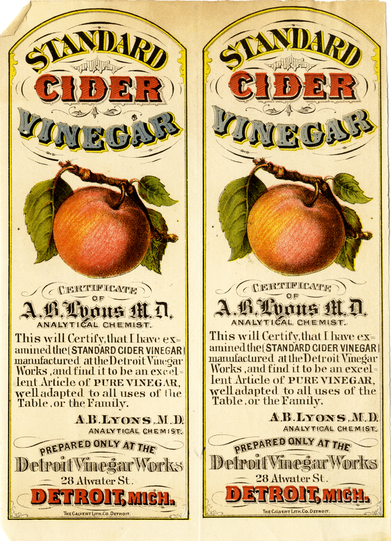Advertisement for Detroit Vinegar Works
