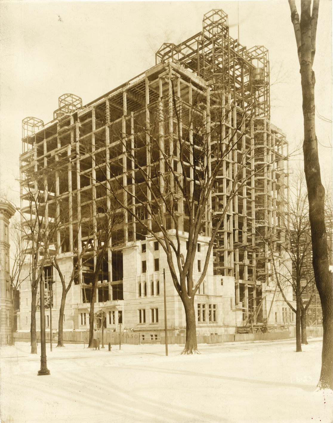 Masonic Temple under construction