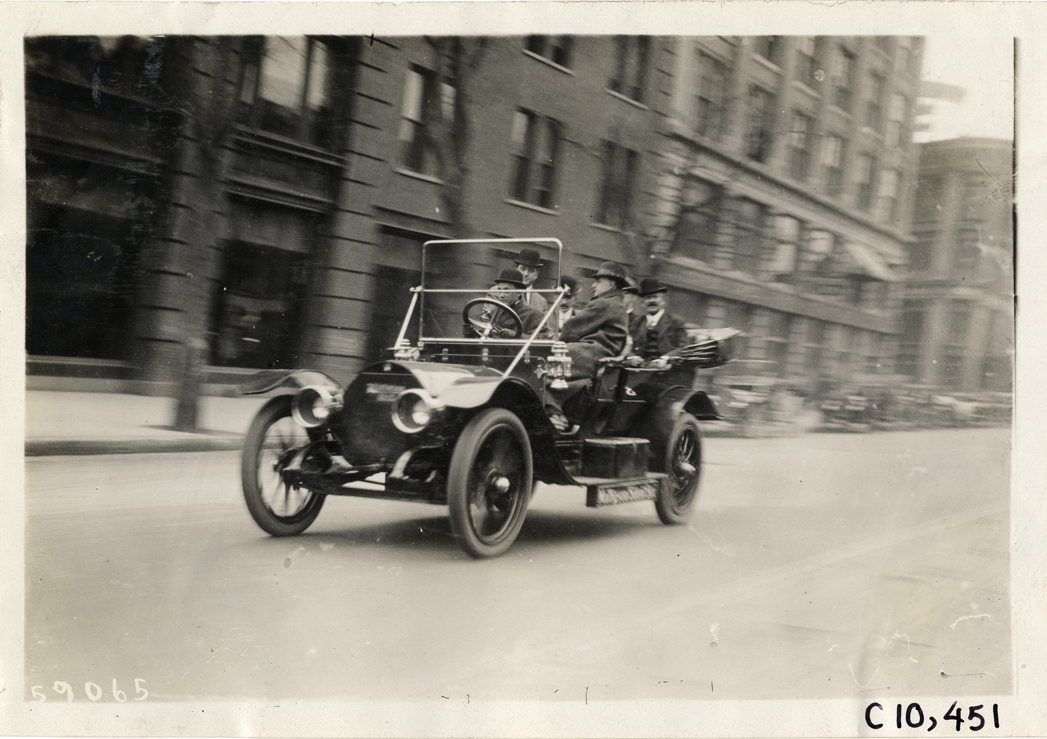 Motorists in 1910 Matheson automobile DPL DAMS