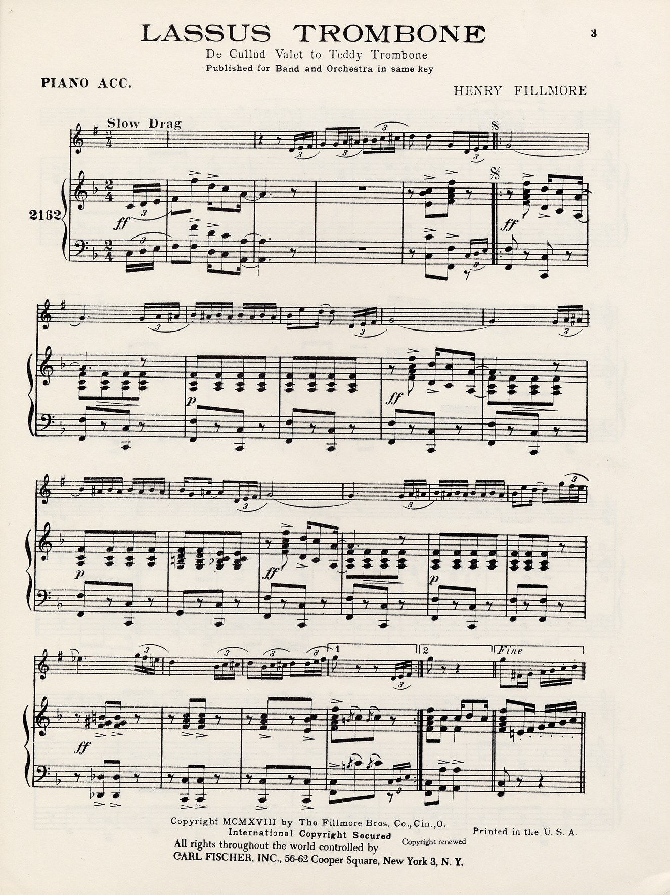 Lassus trombone de cullud valet to Teddy Trombone DPL DAMS