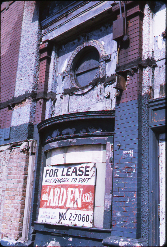 Window, Catherine Theatre on Chene Street DPL DAMS