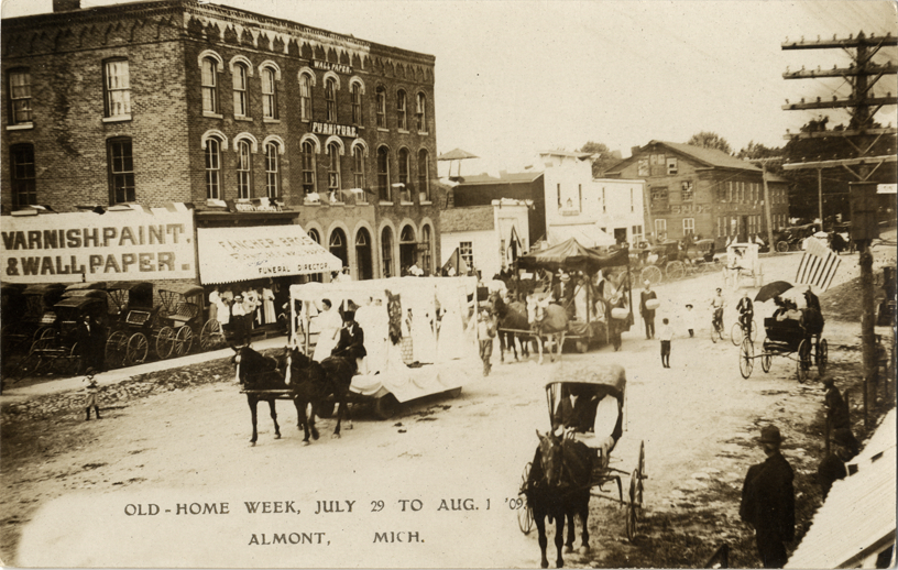 Parade during Old Home Week Almont Michigan DPL DAMS