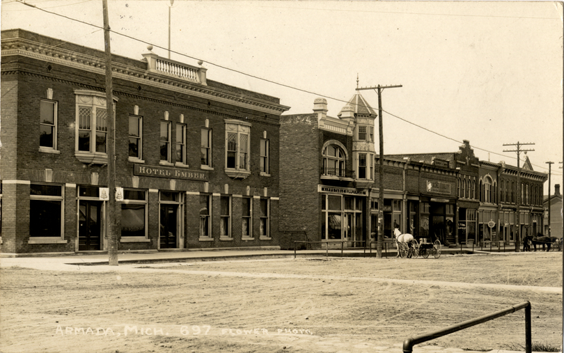 Hotel Ember and commercial buildings Armada Michigan DPL DAMS