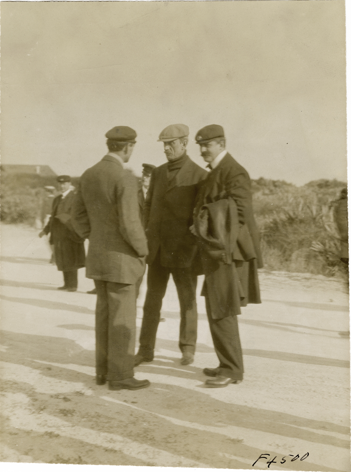 Walter Christie and Mr. Ricker, 1908 Ormond-Daytona races | DPL DAMS