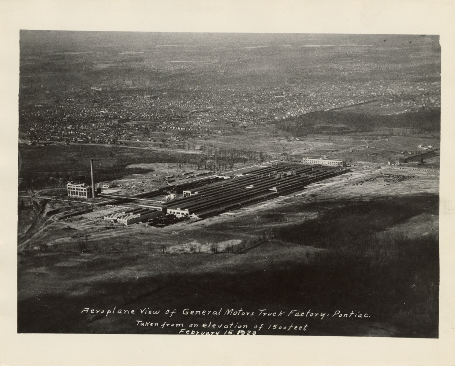 Aerial view of General Motors Truck Plant, Pontiac, Michigan | DPL DAMS