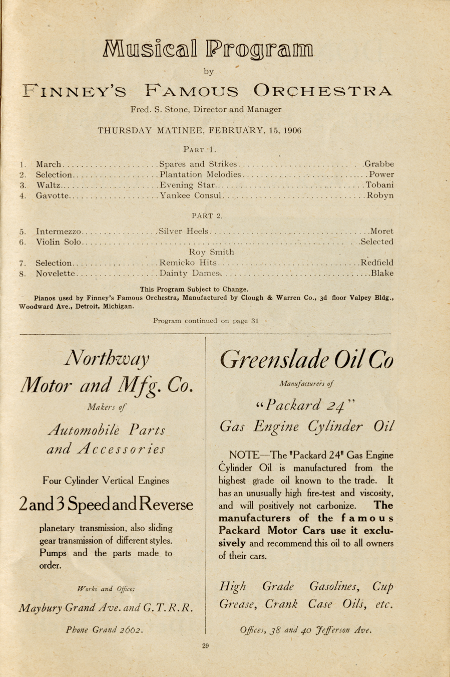 Fifth Annual TriState Automobile Show program, 1906 DPL DAMS
