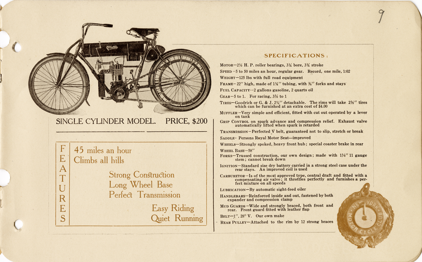 The Curtiss motors and motorcycles the best that can be made G.H